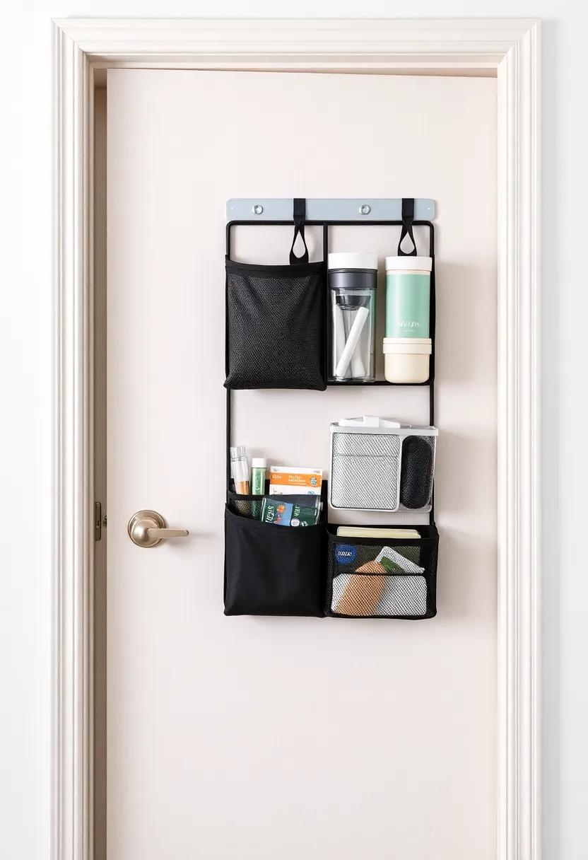 9) install an over-the-door organizer ​for maximum use of vertical space
