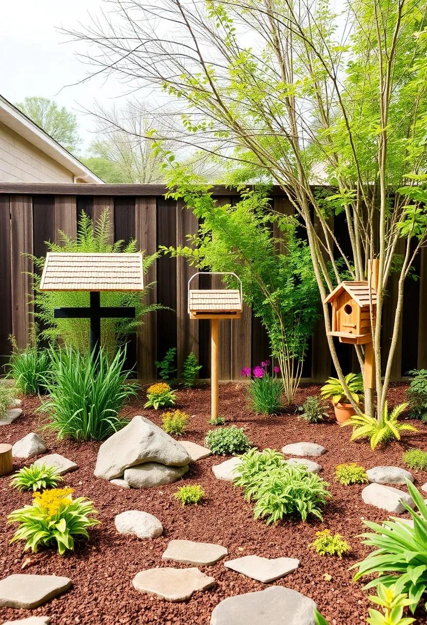 13) Create a Bird Sanctuary: Install bird feeders and houses to invite wildlife into your backyard, fostering a vibrant ecosystem