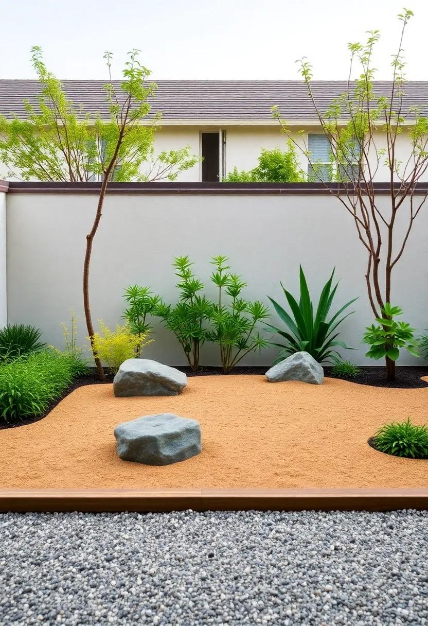 1) Create a Zen garden: Incorporate sand, stones, and minimalist plants to cultivate tranquility in your outdoor space