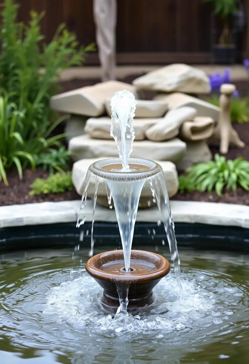3) install a Water feature: The soothing sound of flowing water can elevate your backyard experience, making it feel like a peaceful retreat