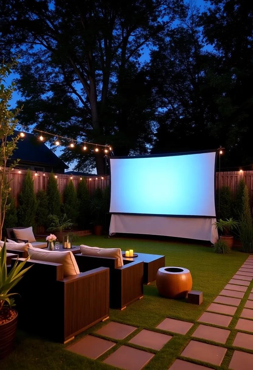 21) Introduce an Outdoor Cinema: Set up a projector and screen for movie nights under the stars, creating a fun and memorable experience