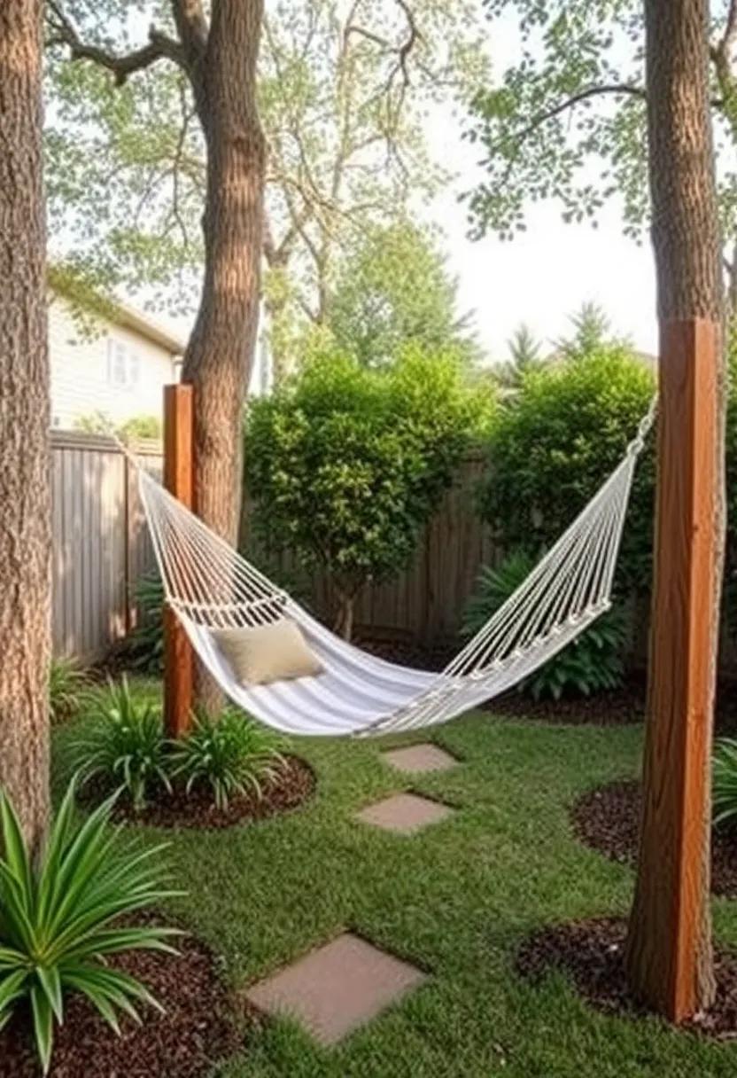 5) set Up a Hammock: Relax in style by hanging a hammock between trees or posts, creating a perfect spot for reading or napping