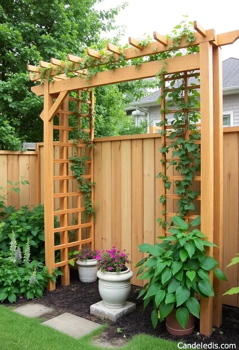 22) ⁤Garden ⁤Trellises: Construct trellises for climbing plants ⁤like passionfruit or jasmine, adding ⁣vertical interest ⁢while providing natural shade and privacy
