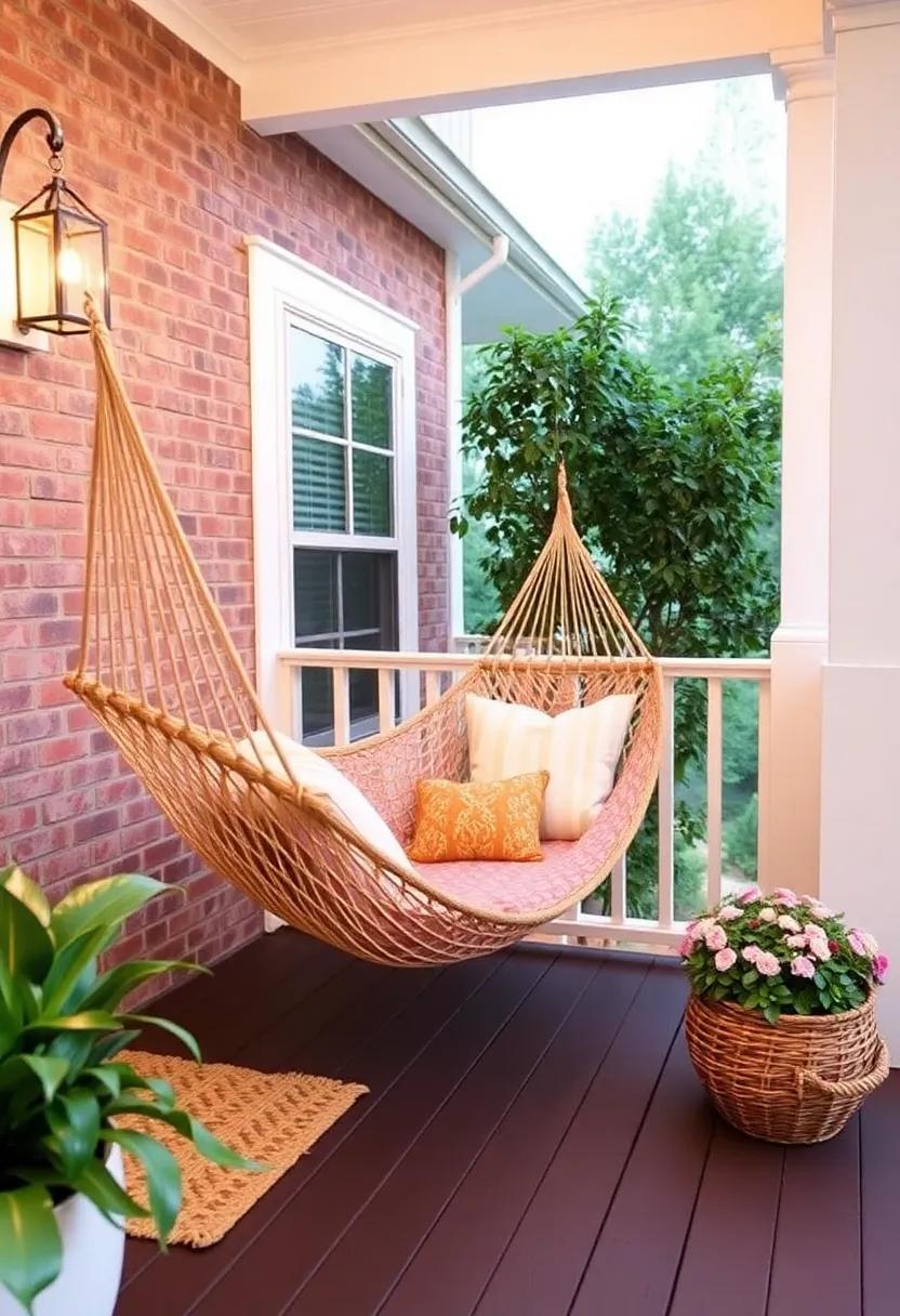 1) Cozy Hammock Retreat: Transform‍ your front ⁤porch into an inviting oasis with ‌a⁢ hanging hammock, perfect⁣ for lazy afternoons or‌ starlit⁤ evenings