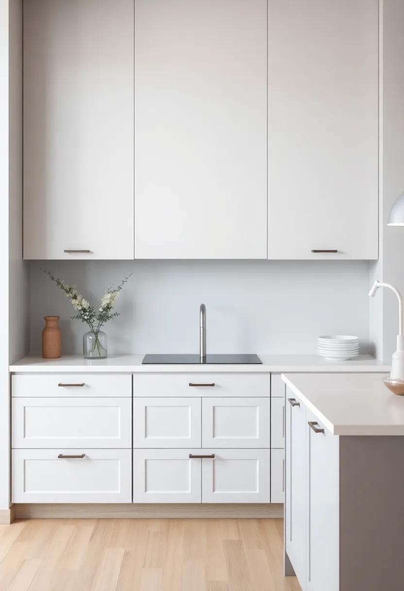 Exploring the Serene Elegance of Light Gray walls in Your Kitchen Space
