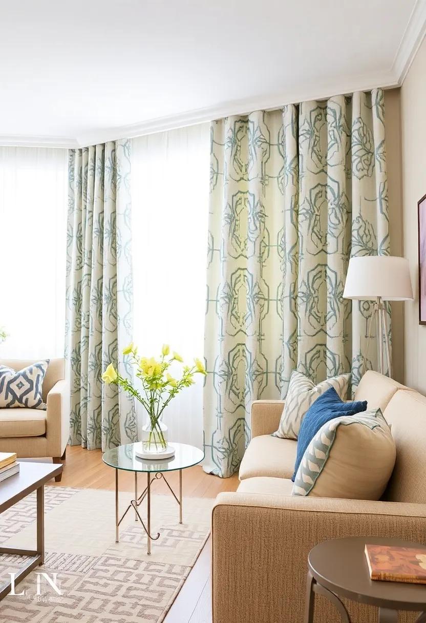 Real-Life Examples:⁣ Living⁢ Rooms That ​Shine with Geometric ‍Curtains