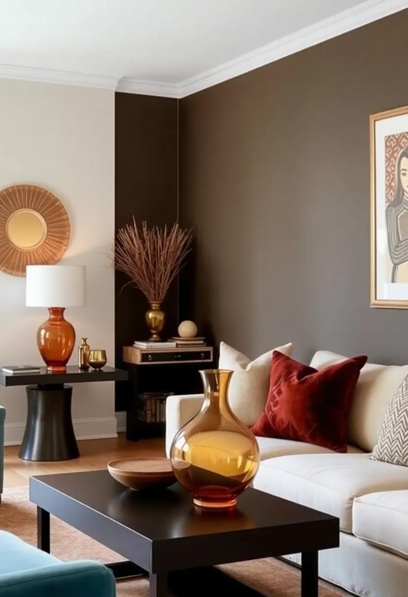 13) amber Glass Decor: Incorporate amber-hued‍ glass vases or lamps for a vintage yet modern aesthetic