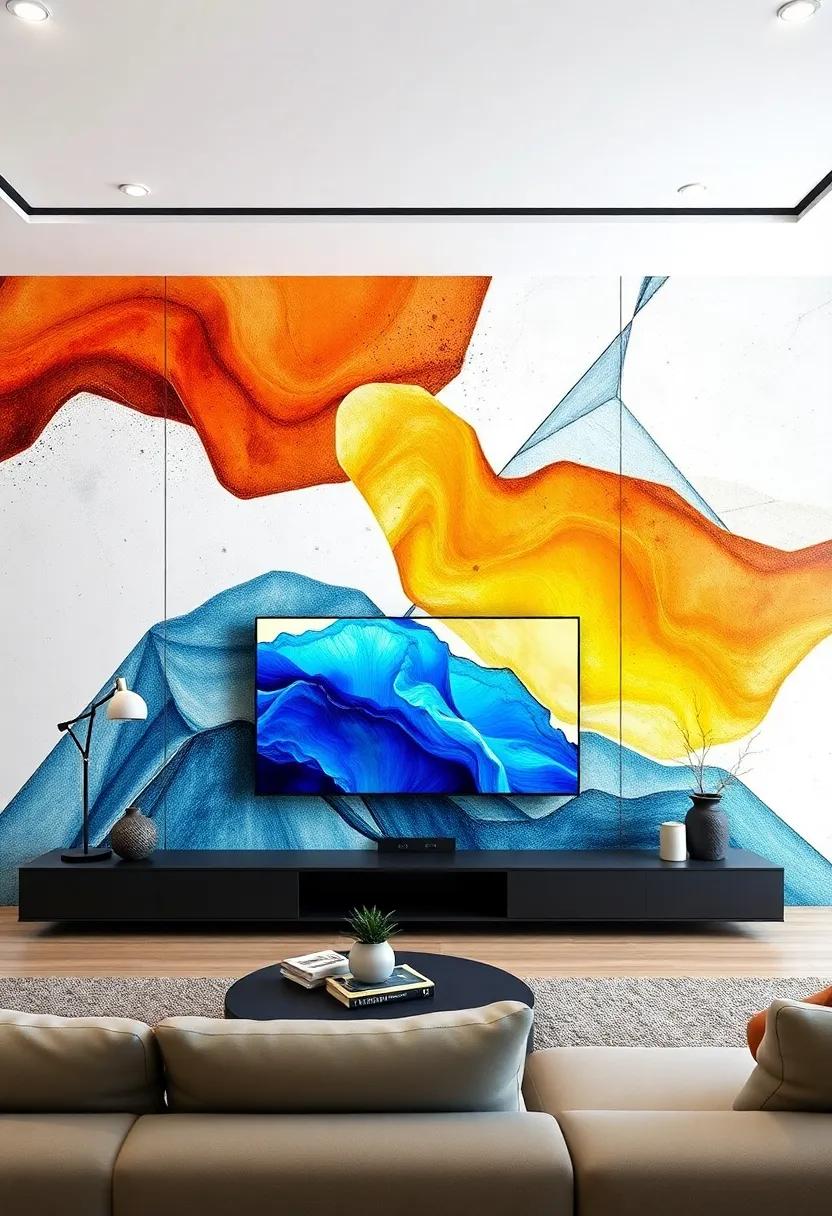 Inspiration⁣ from Modern ⁣Art ⁤Trends in TV Wall Designs