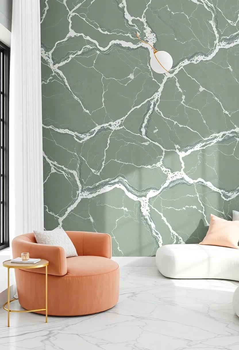 Color and Pattern Choices: Finding the perfect Marble Effect Wallpaper