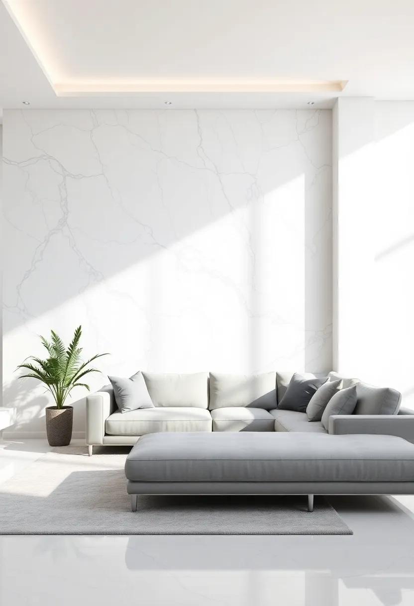 Crafting a Focal Point: Accent Walls with Striking‍ Marble Patterns