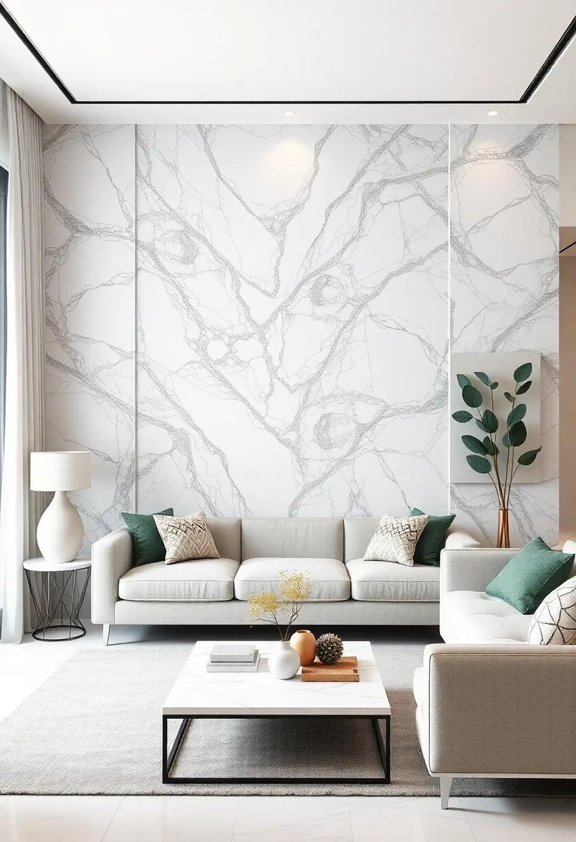 Combining Textures: ‌Pairing Marble Wallpaper with Complementary Furnishings