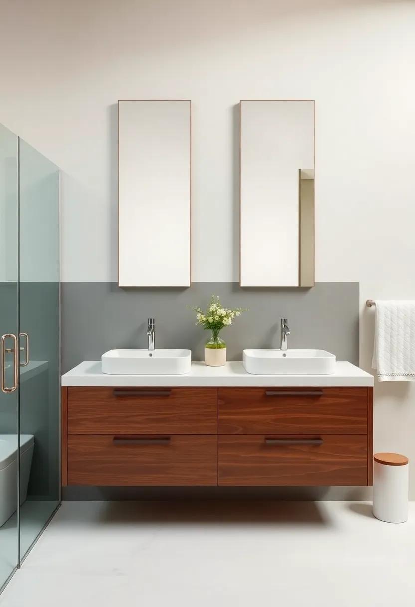 Floating Vanities and Their Connection to‍ Midcentury Minimalism
