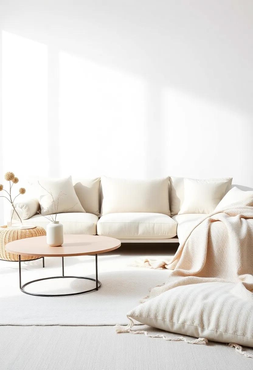 Keep Textiles Light: Use light fabrics for ‍cushions and throws⁤ that enhance comfort without adding bulk or visual ‍clutter