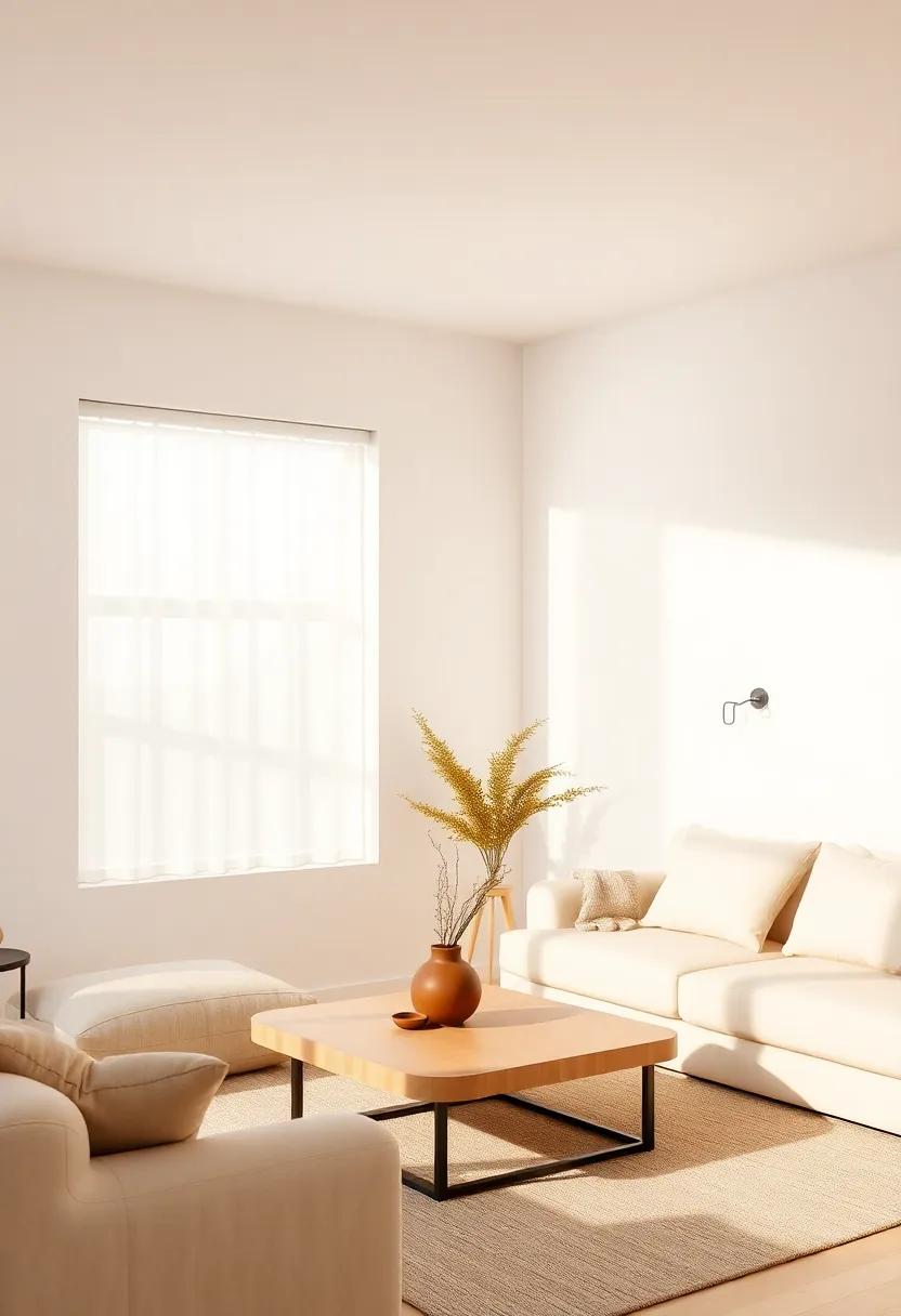 Mindful Lighting Choices: Use a mix of natural light and soft, warm artificial lighting to create an inviting yet tranquil atmosphere in the evenings