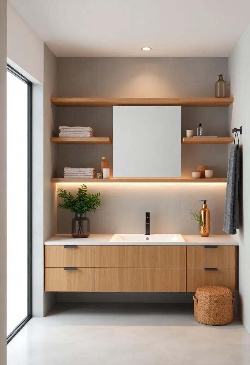 The​ Aesthetic Appeal ‍of open Shelving in ⁤Bathroom design