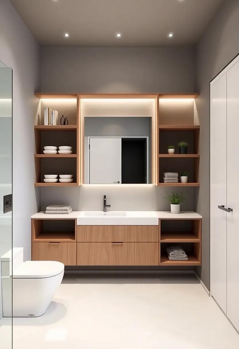 Balancing⁢ Open⁣ Shelving ⁣with Concealed Storage Elements