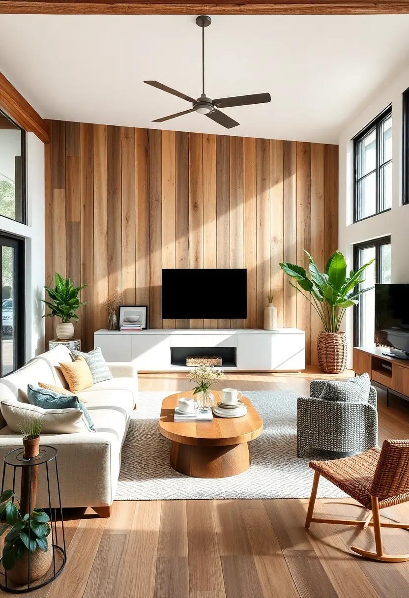Rustic Meets Urban: ⁣Blending Natural materials with Sleek ​Finishes