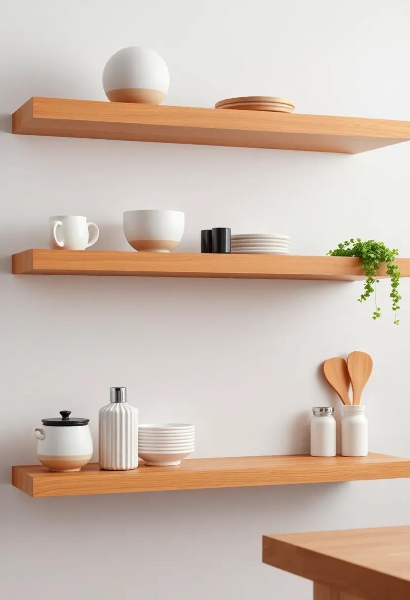 Using Floating Shelves ​to Organize and Beautify Kitchen Clutter