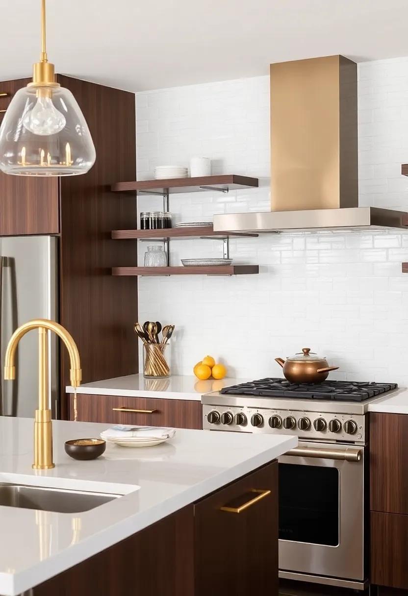 16) Mixed Metal Magic: Combine various metal finishes like brass,⁢ copper, and⁣ stainless steel for a dynamic⁢ and layered visual interest