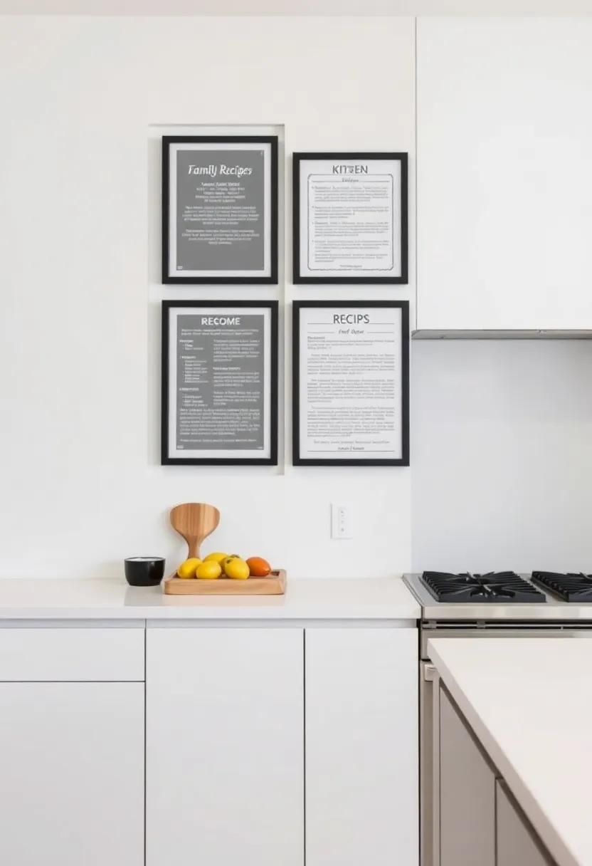 Personalizing Your Kitchen space With Family Recipes Framed as‌ wall Art