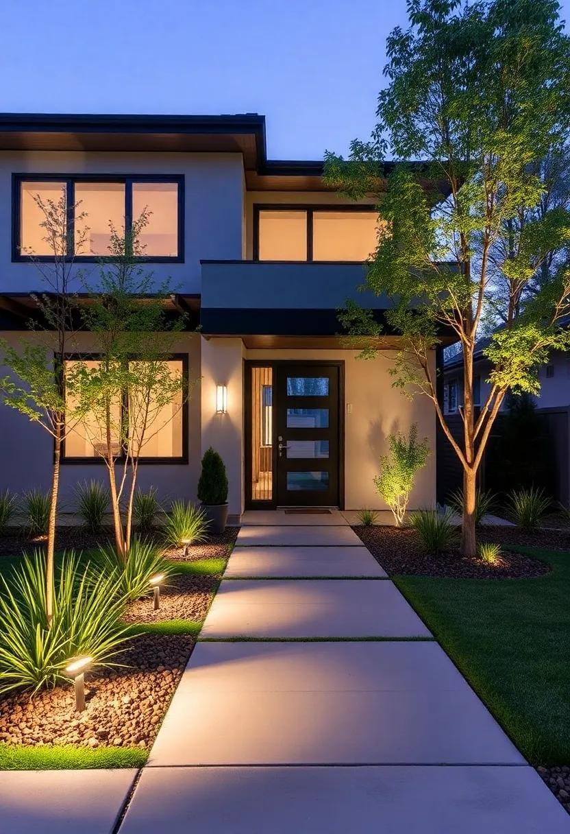Lighting Solutions: elevating Your Front Yard with Modern Illumination Techniques and Designs