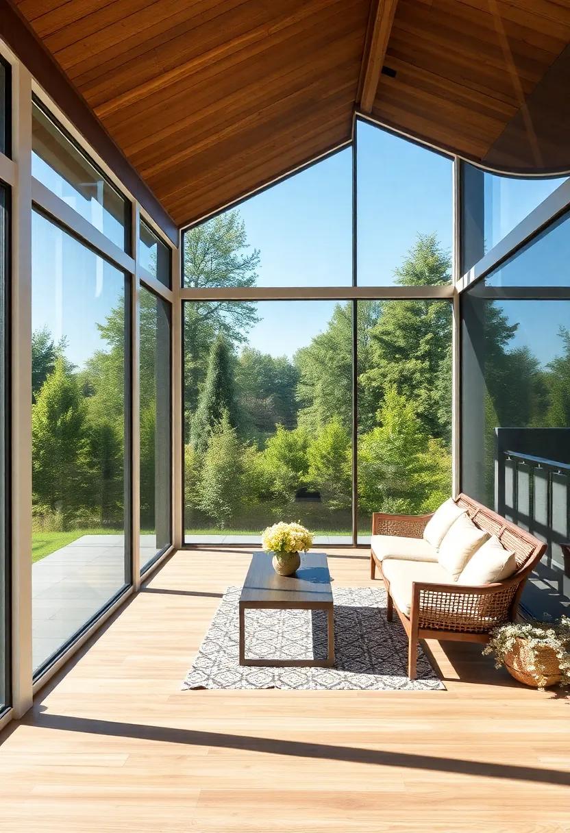 Embracing Natural Light Through Expansive Screens in Modern Porch Designs