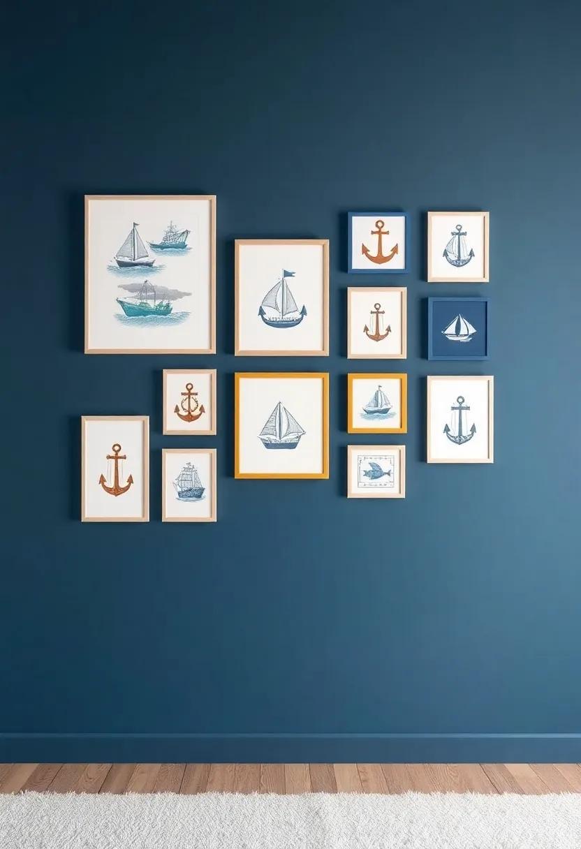 Gallery Wall: Curate a Collection ‍of Nautical Illustrations and Photos