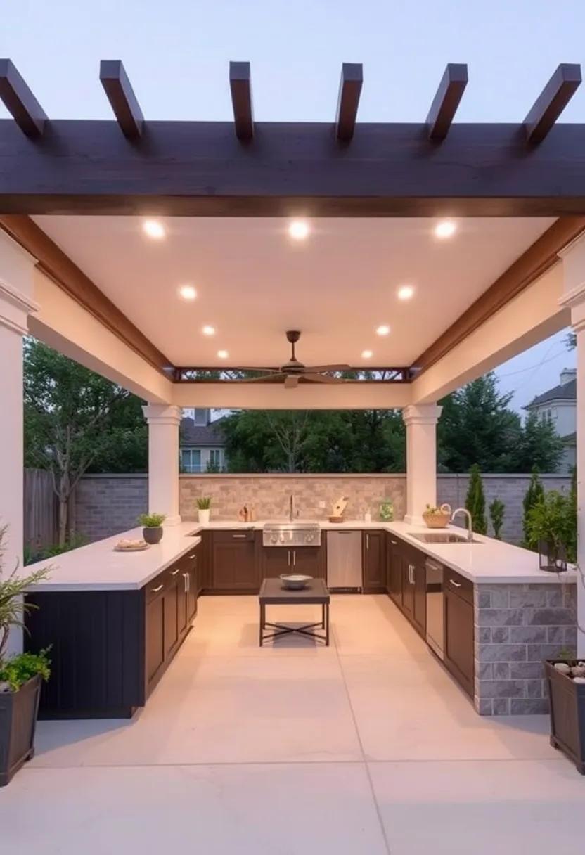 Creating a Cozy Ambiance with Lighting Solutions in Your Outdoor Kitchen Pergola