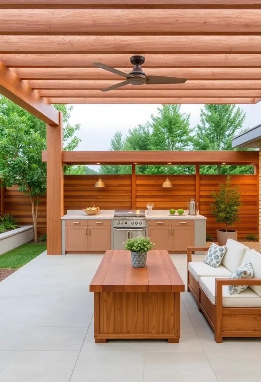 Incorporating Seating Areas into Your Outdoor Kitchen pergola Design