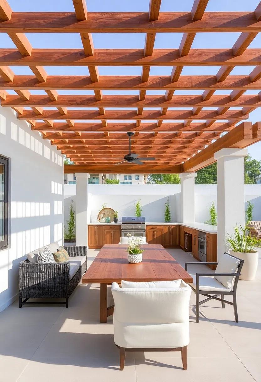 Showcasing Unique Outdoor Furniture That Complements your Kitchen Pergola