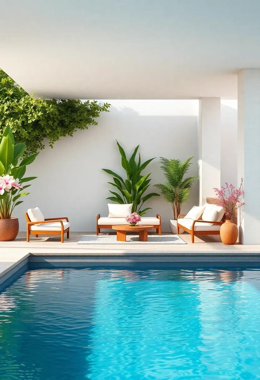 Surrounding Your Lounge with Lush Greenery and Floral Accents