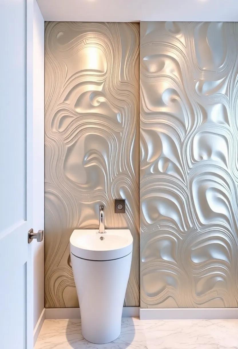 Sculptural Metallic‍ panels: Adding Dimension​ to Your Powder Room