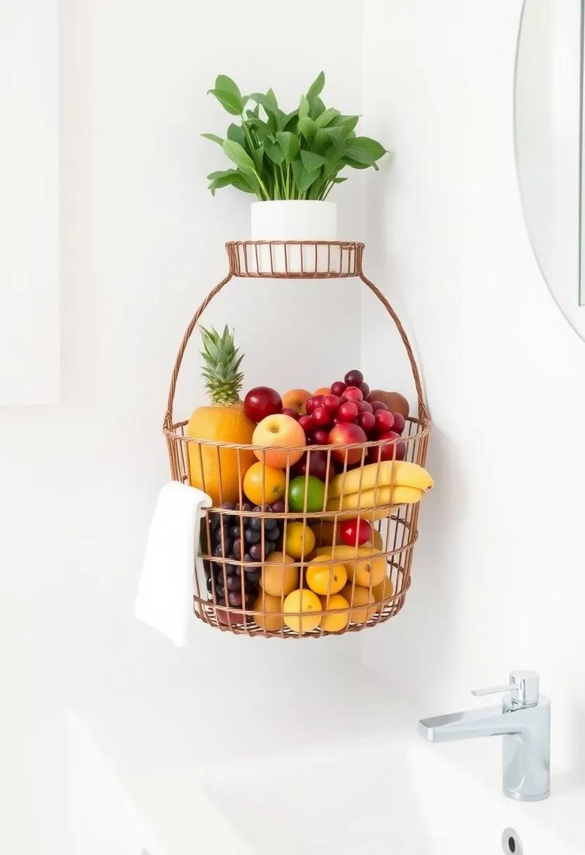 3) Repurpose a ‍tiered fruit basket⁢ as a stylish organizer for toiletries