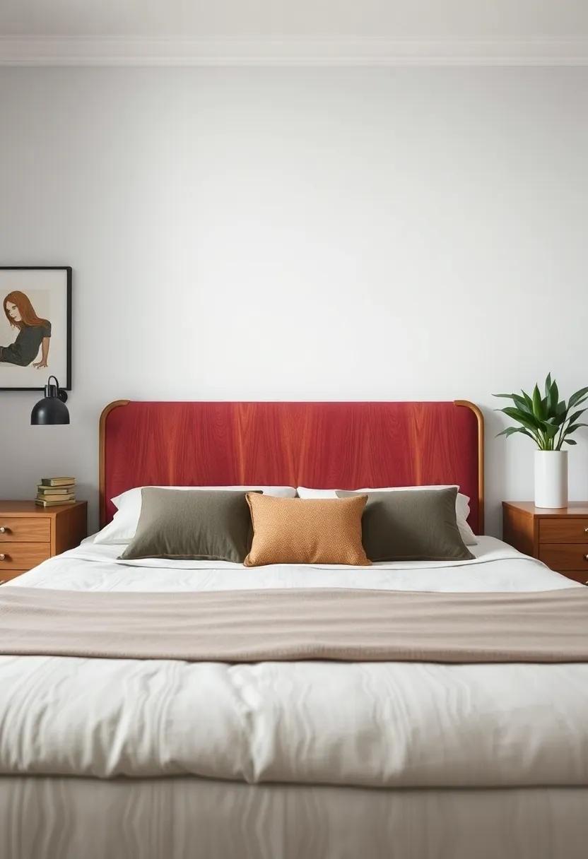 22) ​Retro Revival: ‌Bring back vintage flair with a headboard styled after mid-century designs for a‍ nostalgic ‍yet timeless appeal