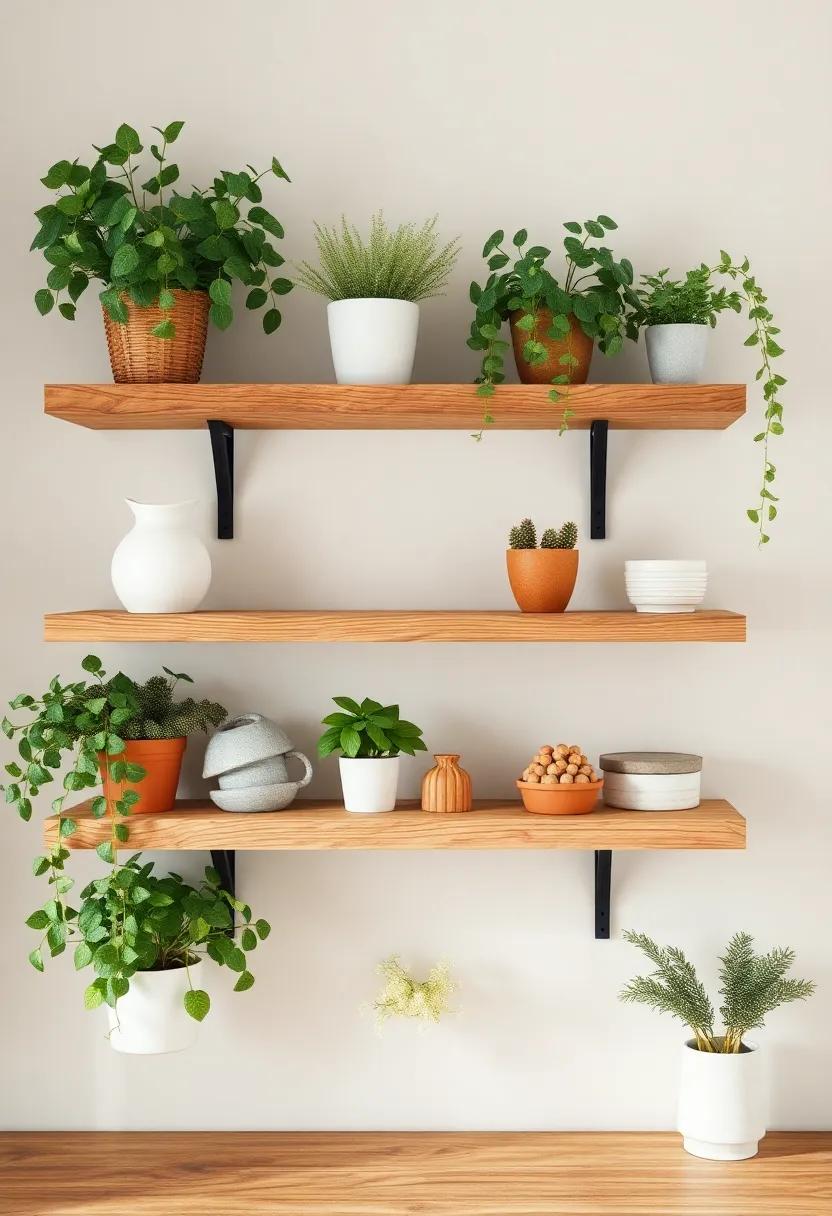 Display Your‌ Kitchen Botanicals‌ on⁢ Rustic Shelves‌ for a Fresh Touch