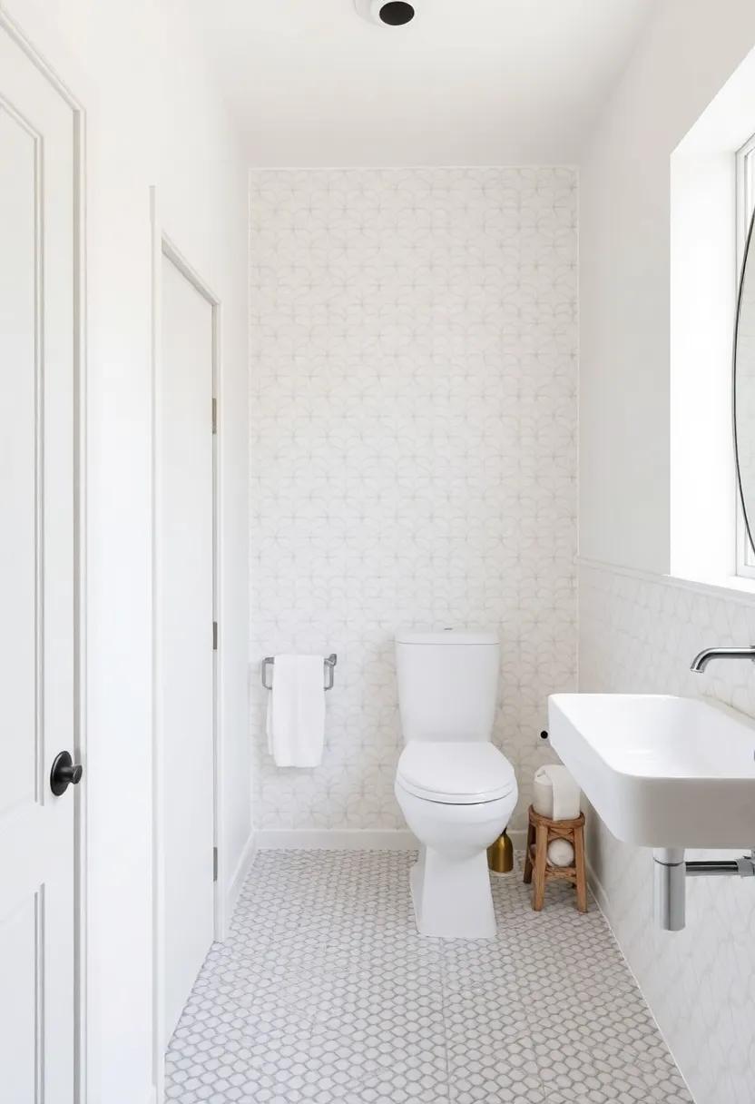11) Subtle Sophistication: Experience the understated elegance‍ of a neutral bathroom,where ‌geometric tiles offer subtle yet captivating detail on the​ walls