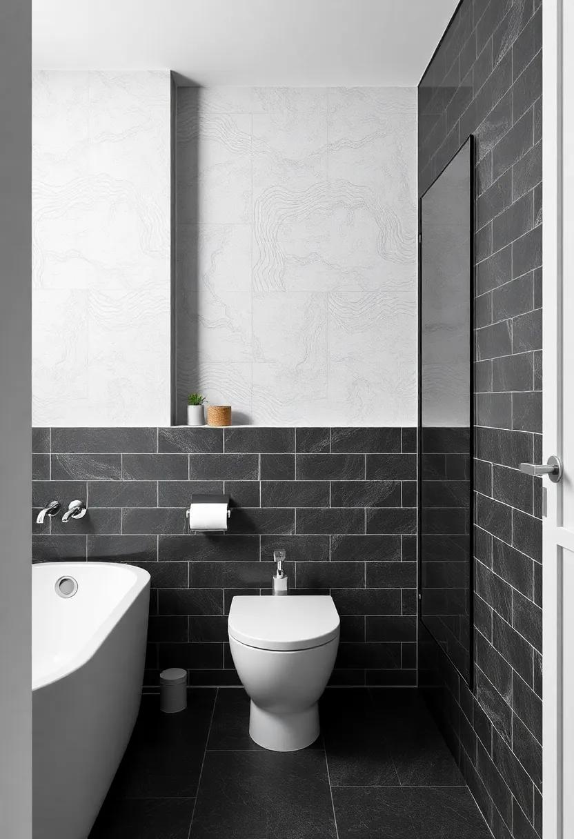 Bold ⁢Accents: The Impact of ⁤Dark ‍Tiles ⁢Against Light Spaces