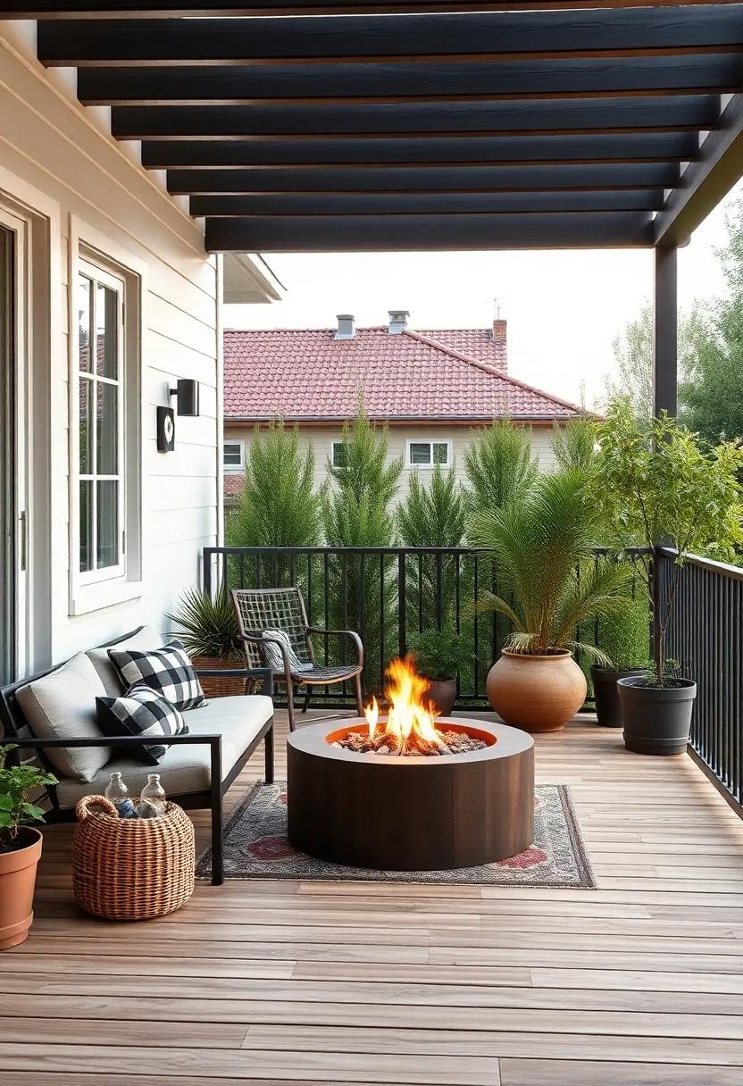 Incorporating a Cozy Fire Pit for Warmth and Ambience