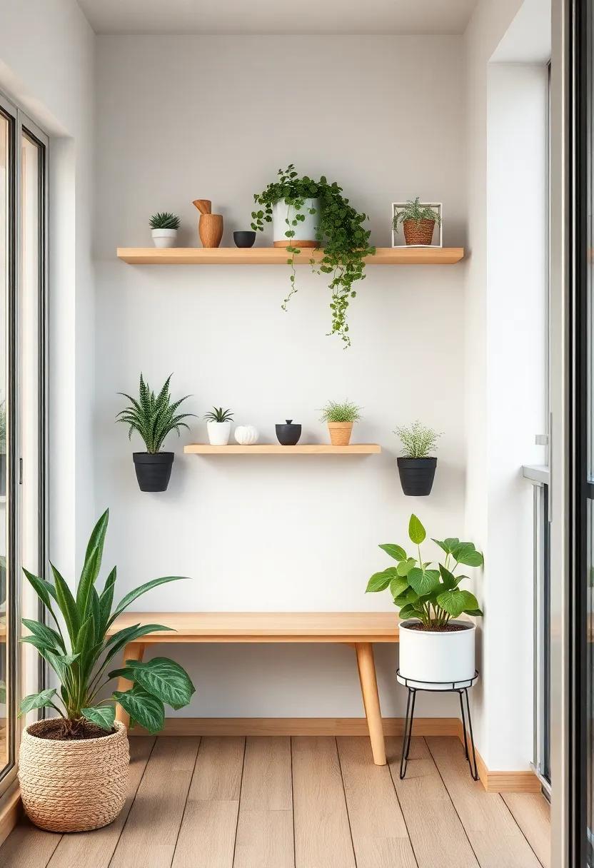 Utilizing Shelving for Plants and Personal Touches