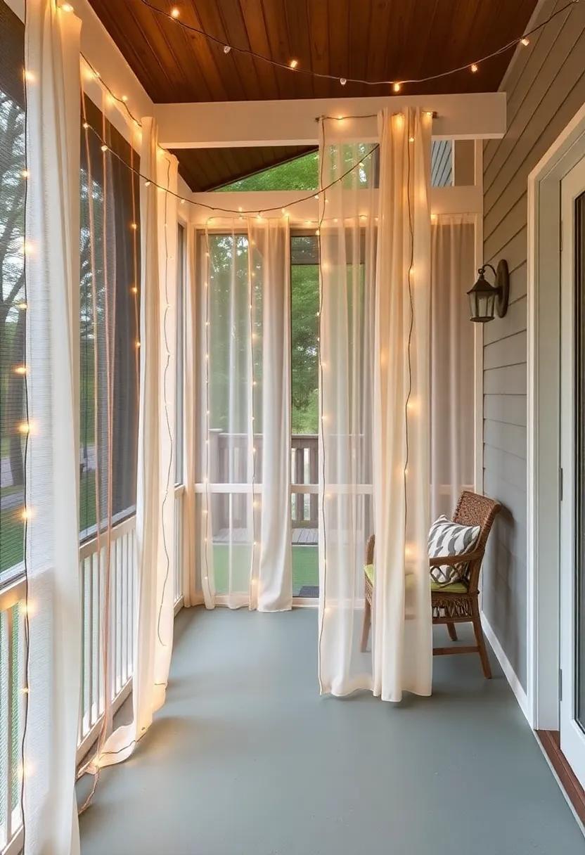 The Allure of⁢ String Lights Woven Through‍ the Screens