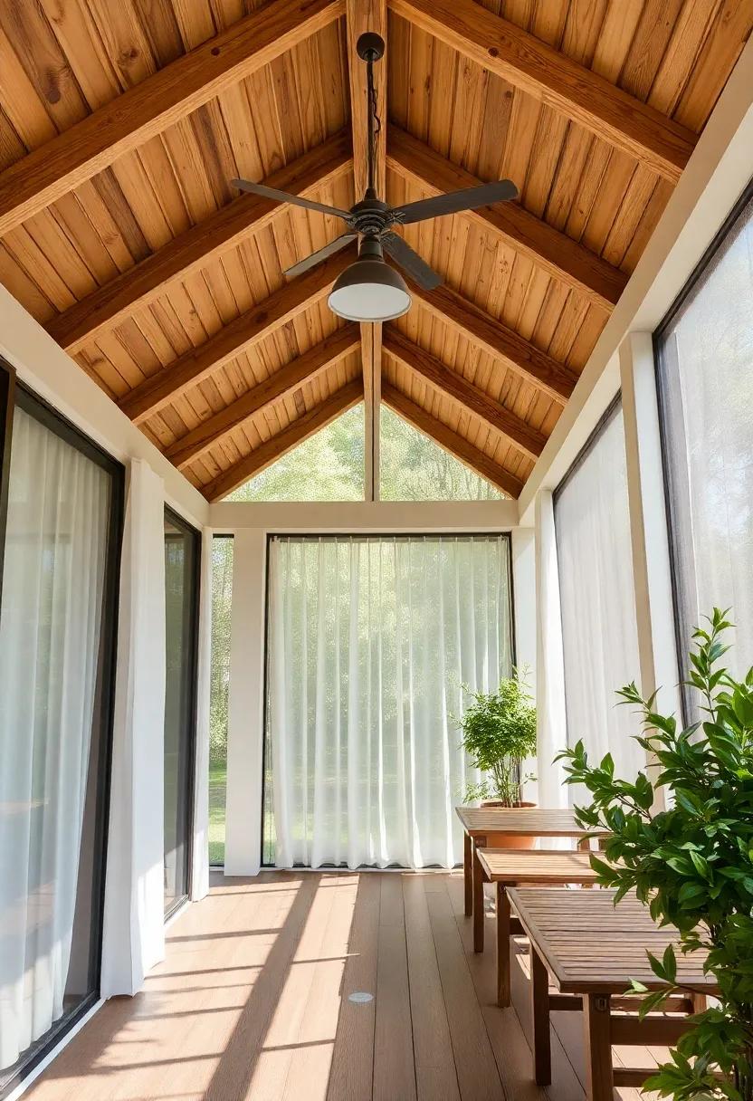 A Ceiling of Wooden ‌Beams for Rustic Sophistication
