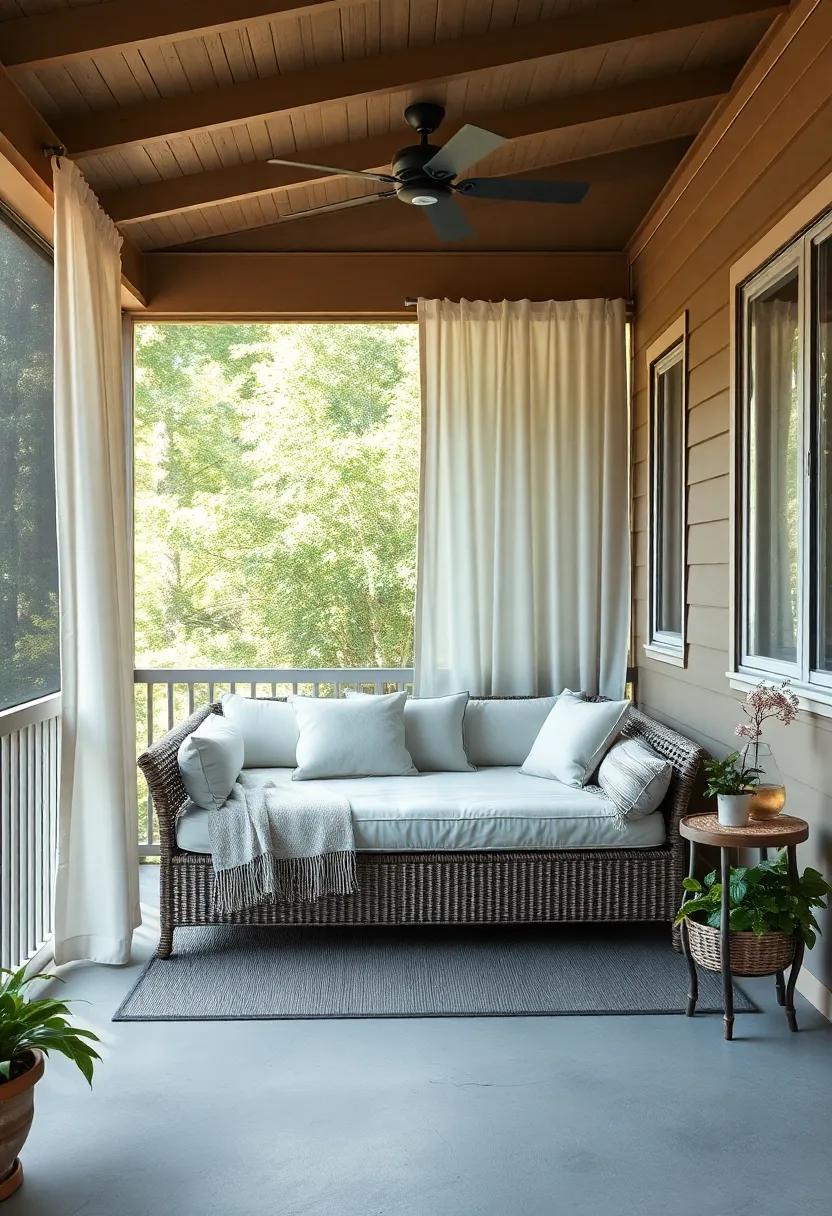 A Daybed for ⁢Lounging Under the Shade of the Porch