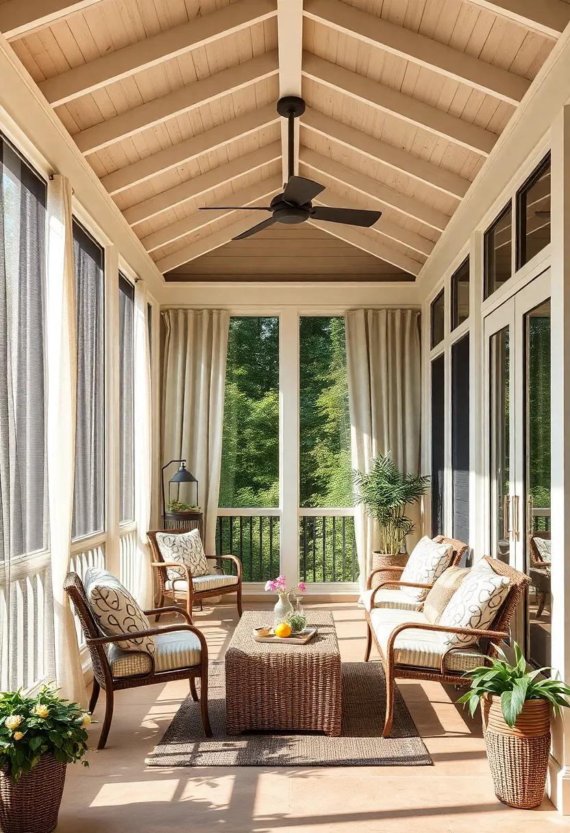 The ⁣Warm Embrace ​of a screened Porch Sanctuary