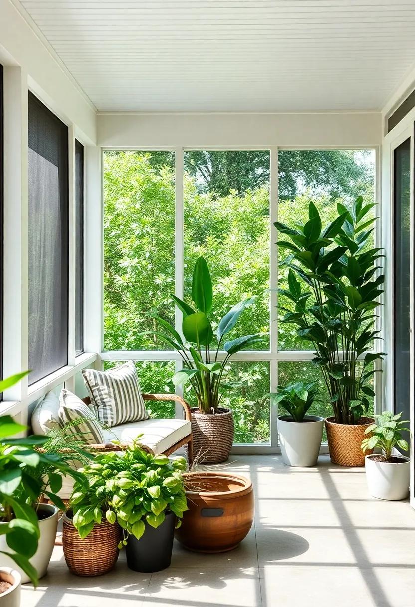 Natural Elements‌ Merging ​for Serenity: Integrating Plants into Your Screened⁤ Porch Design