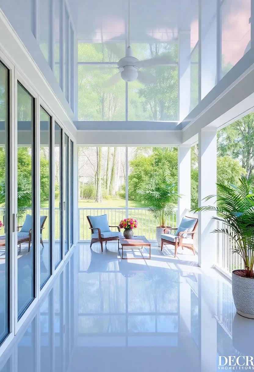 Reflective⁤ Surfaces: Adding Mirrors and Glass ​for Depth and Charm in Your Screened Porch