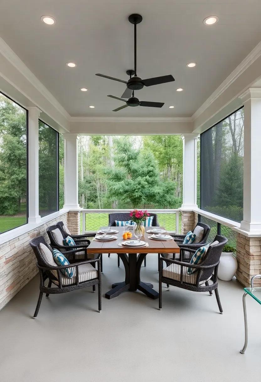 elevating ⁤Outdoor Cuisine⁢ with⁢ Screened Porch Dining areas