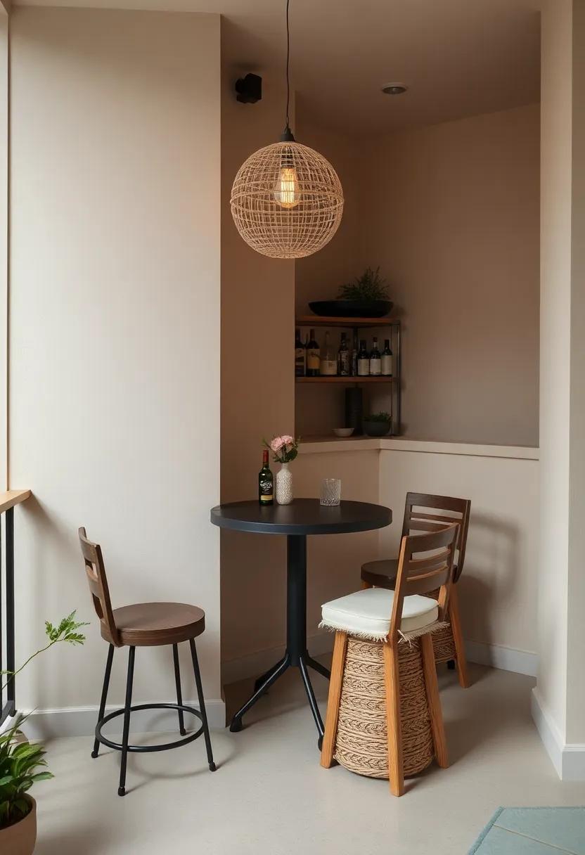 Atmospheric Decor Ideas for a Cozy Balcony Bar Vibe