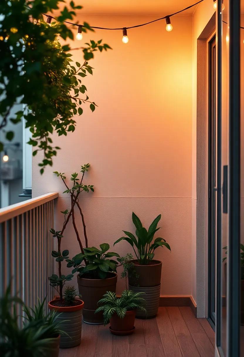 The Warmth ​of‍ a Balcony Garden⁣ Illuminated by ⁣String Lights