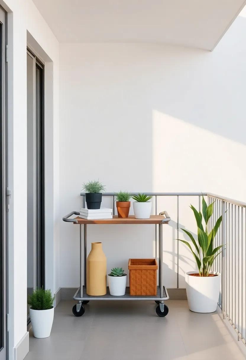 Portable ⁤Carts for Effortless ⁢Organization and Mobility on Your Balcony