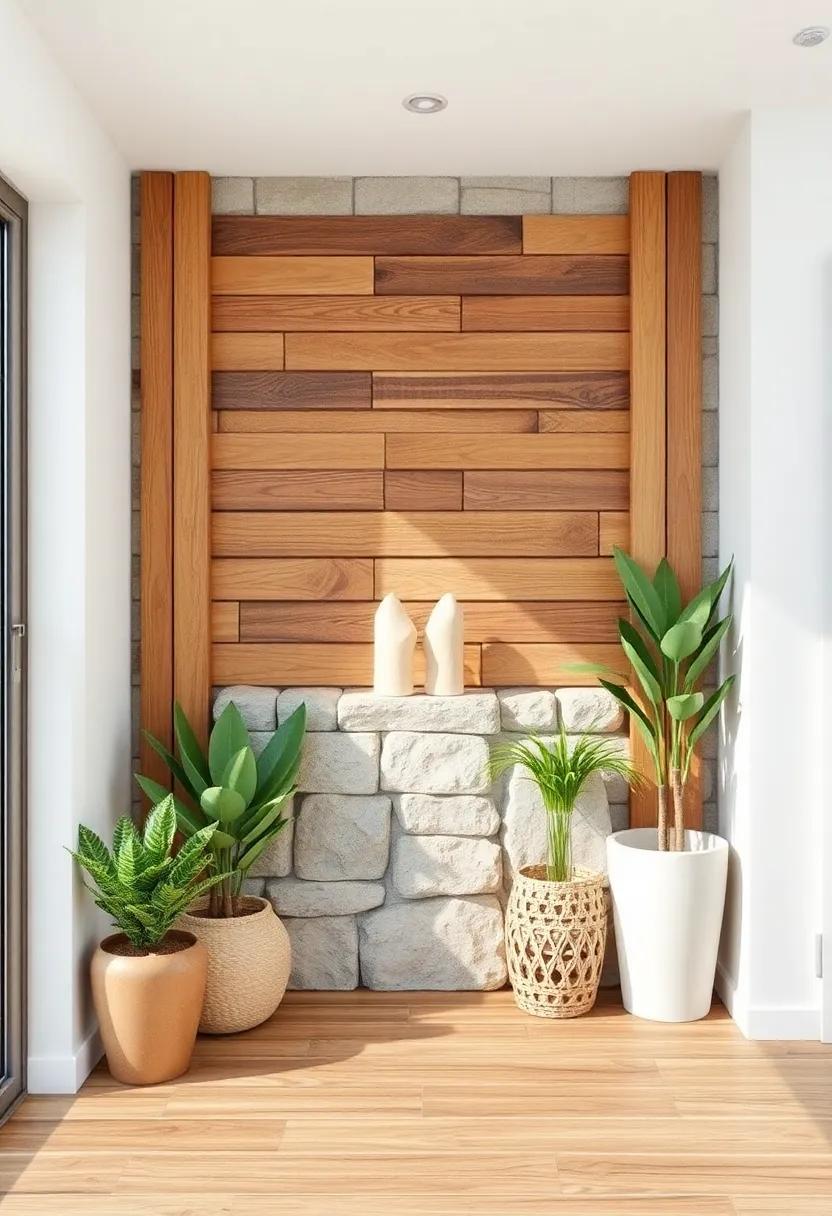 Integrating Natural Materials Like Wood and Stone for a rustic Vibe